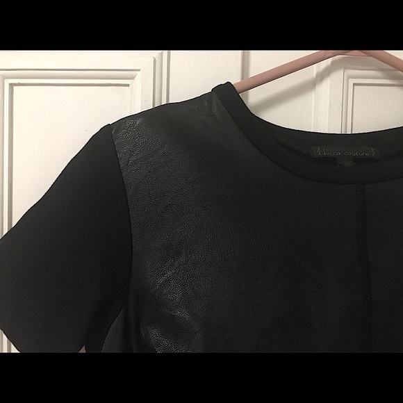 Lucca Couture Leather tee shirt dress - Picture 3 of 6